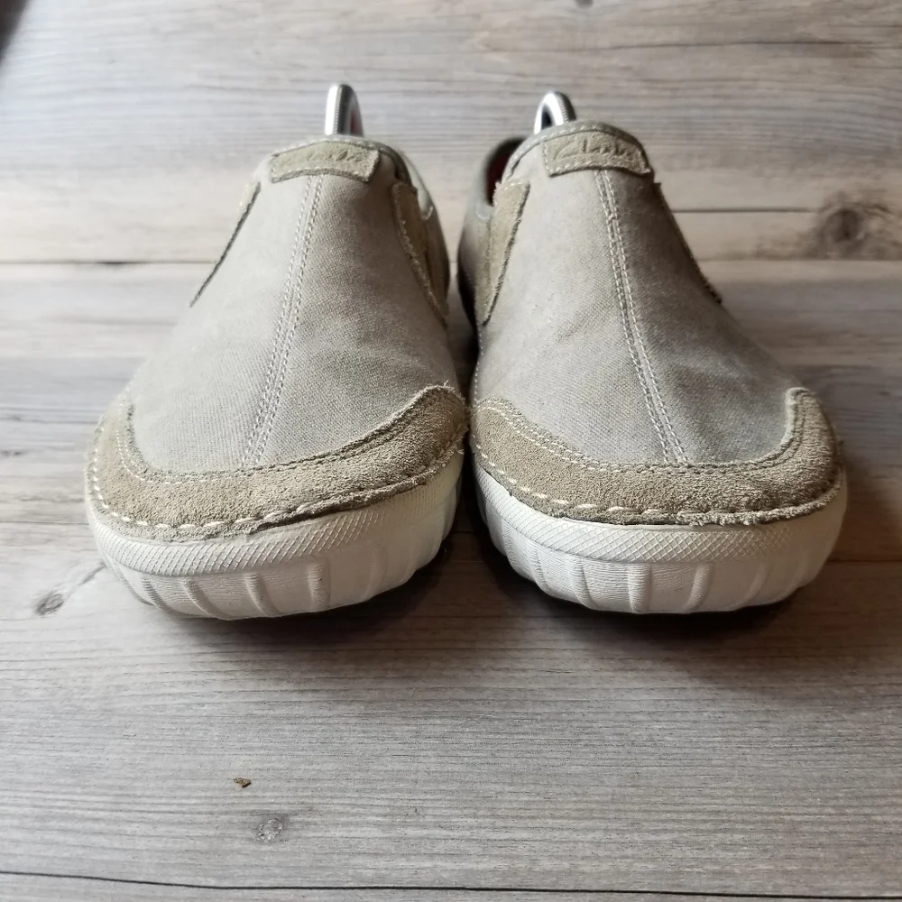 Clarks Collection Canvas Slip On Comfort Deck Boat Beach Loafer Shoes